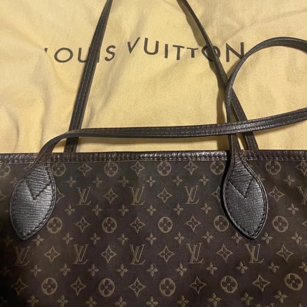 Neverfull Ebene Idylle Mm Brown Monogram Mini Lin